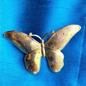Gold Butterfly Brooch